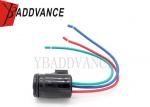 Round 3 Way Vehicle Wiring Harness Alternator Connector For Toyota Black Color