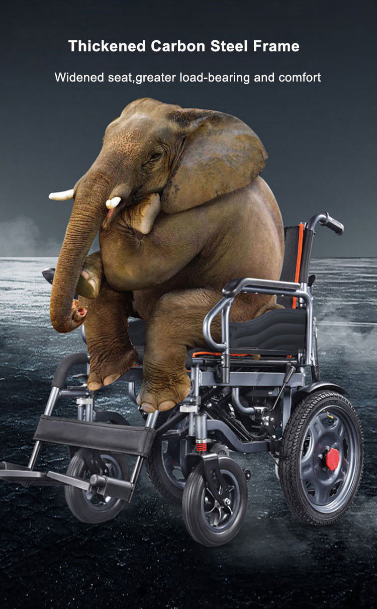 Metal Motorized Foldable Power Electric Wheelchair LightWeight