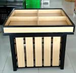 OEM Wood Metallic Supermarket Display Shelving / Retail Display Rack