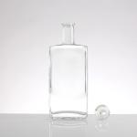 Empty Glass Bottle for Vodka Whisky Liquor 750ml Capacity Square Round Shape