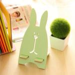 76g Rabbit Shaped Wooden Universal Desktop Magnet Holder for Mobile Phone