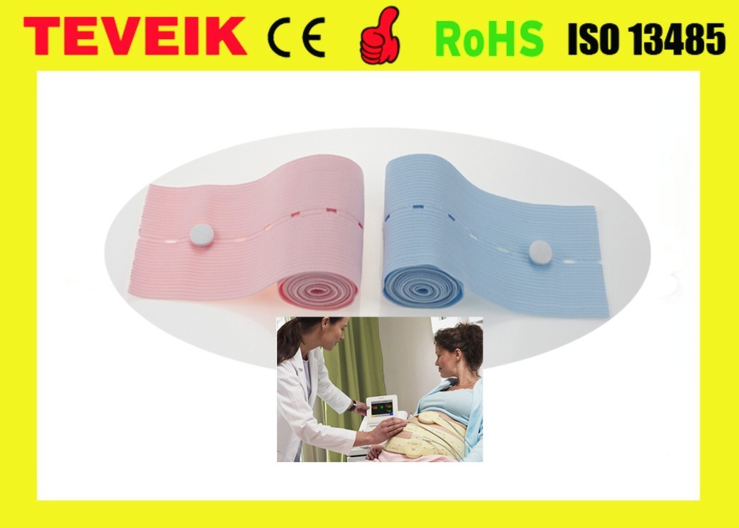 Disposable CTG belt, fetal monitor belt, elastic abdominal transducer belt