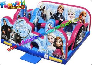 Wholesale 0.55mm PVC Tarpaulin Inflatable Obstacle Game Frozen Toddler Town for Outdoor Play from china suppliers
