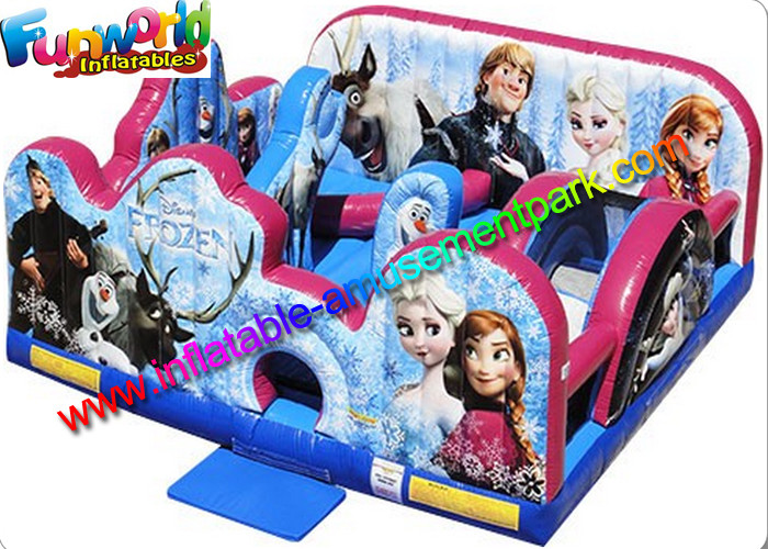 0.55mm PVC Tarpaulin Inflatable Obstacle Game Frozen Toddler Town for Outdoor Play