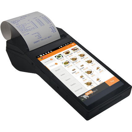 2G DDR3 Memory MT6580 Quad Core A7 1.3G 7-Inch Android Handheld Cash Register Pos Machine With 80mm Printer