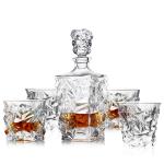 Wholesale Hot Selling Luxury Lead Free Crystal Glass Whisky Decanter Set