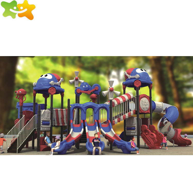 Safe Outdoor Plastic Playground Slide Anti - Static 980*740*530 Cm