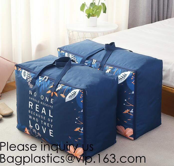 Household 100% Polyester Quilt Storage Bag Travelling Bag With Zipper For Clothes,Quilt storage bag, Quilt handle bag