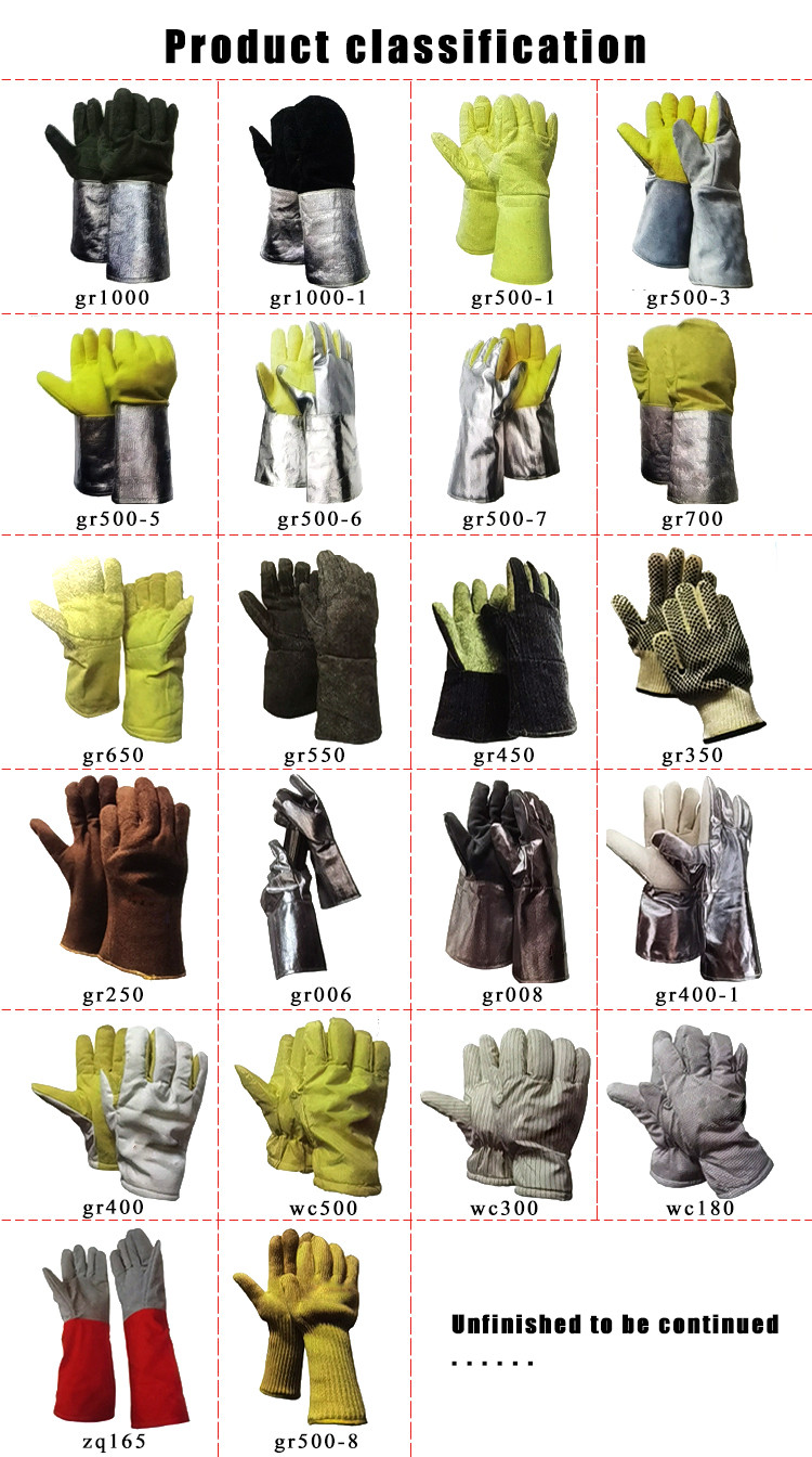 OEM Carbon Fiber 5mm Grid Anti Static Gloves Heat Resistant