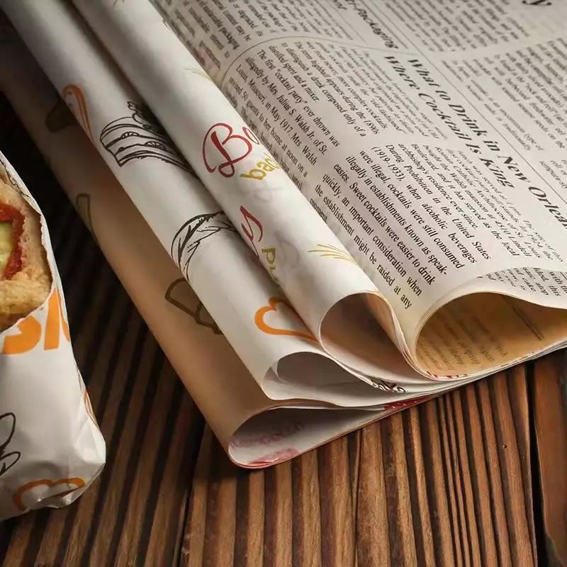 Wax Food Wrapping Paper Sheets Single Side Coated Mixed Pulp Tissue
