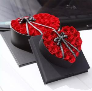Wholesale 2022 Newest Arrival Real Preserved Roses Heart Shape Box Gift For Valentines Day from china suppliers
