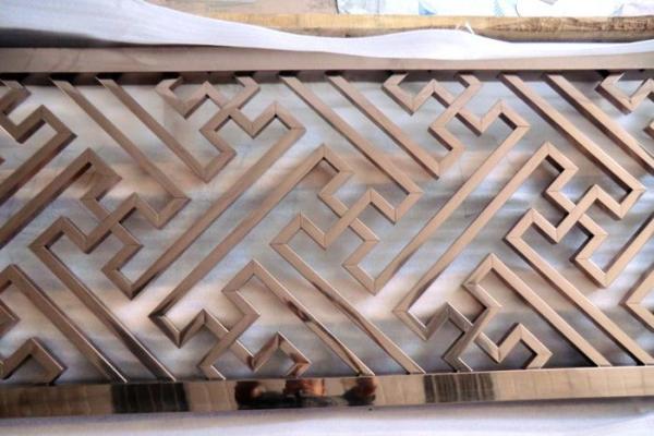 Mirror Rose Gold Stainless Steel Perforated Panels For Office/Room/Interior