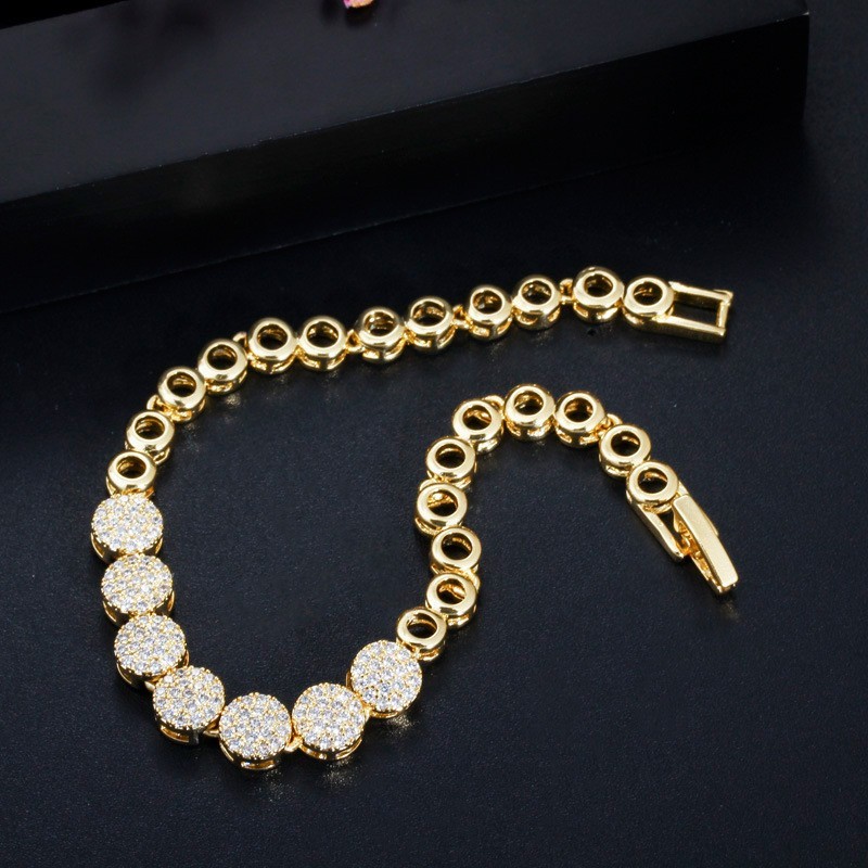 Luxury Jewelry Full Crystal Cuban Chain Bracelet Necklace Hiphop CZ Jewelry Chain Necklace Bracelet Earring jewelry sets
