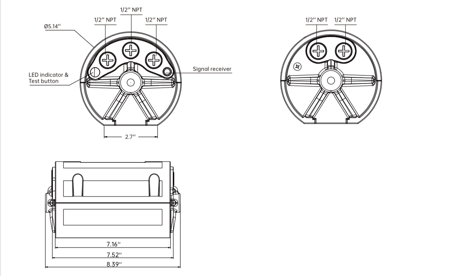 180mins AC Solution Emergency Converter For LED UFO Highbay Light