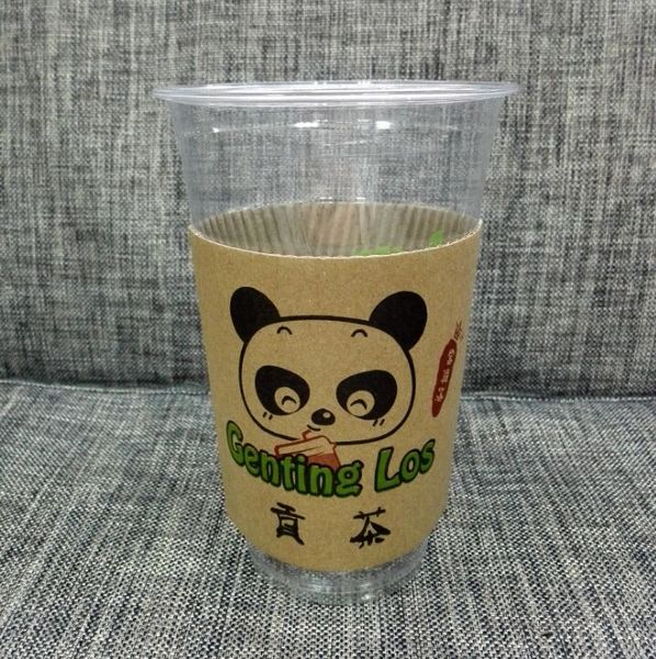 Promotional Coffee Paper Cup Sleeve With Logo Flexible Heat Resistant Handle