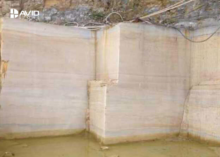 Yellow Marble MarbleNatural Stone Slabs With Wood Vein Parallel Pattern