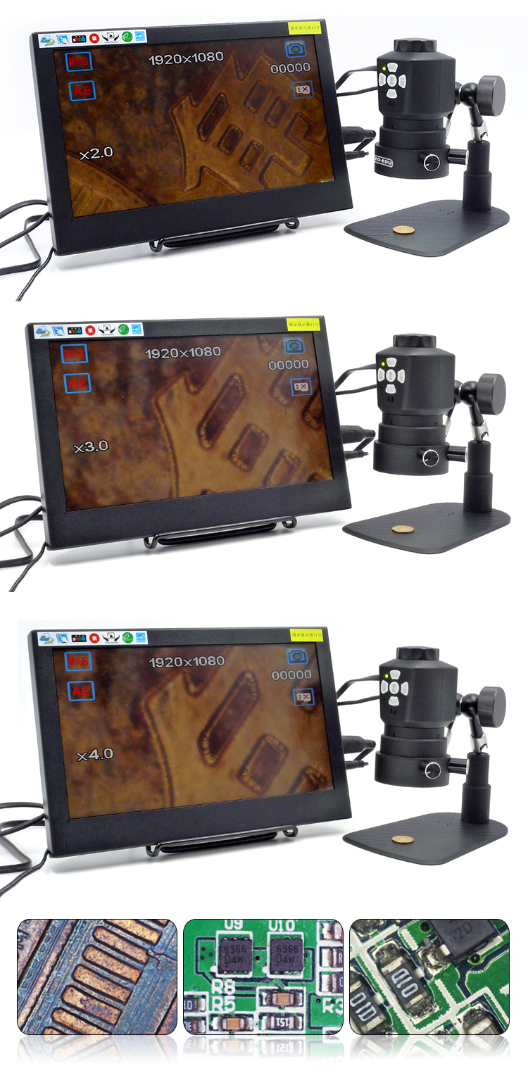 HDMI & USB Mini Digital Optical Microscope A34.4931 With Mini Universal Boom Stand