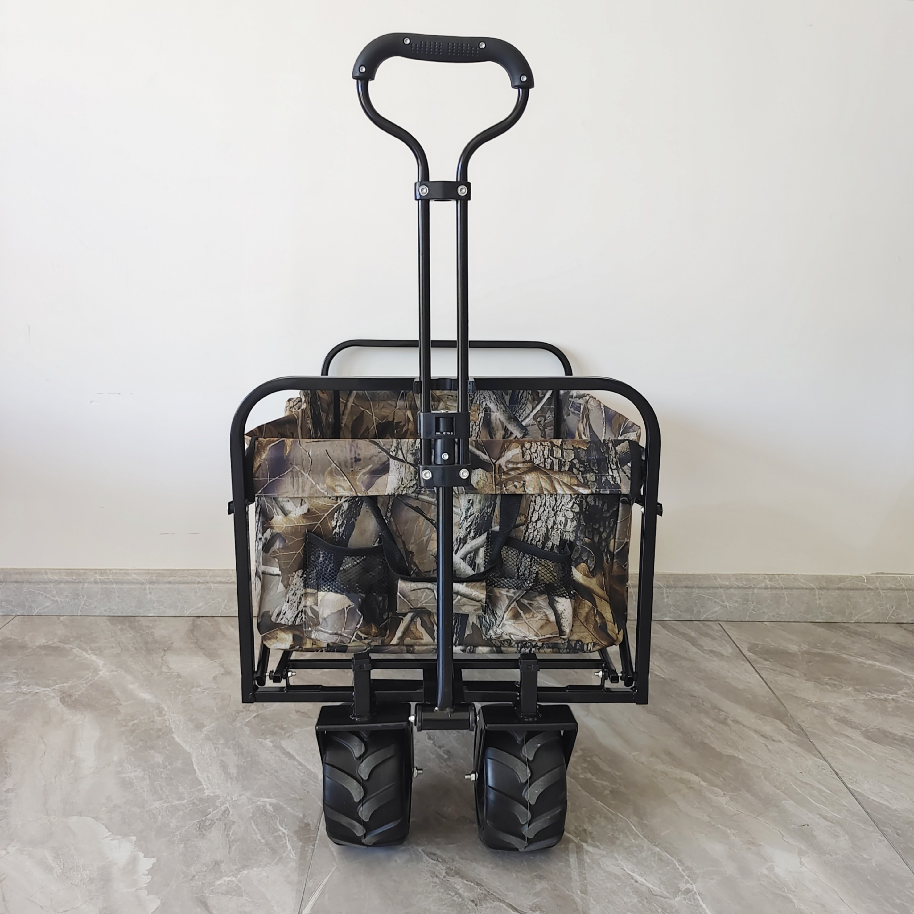Heavy Duty Foldable Garden Cart 160LB Load 4 Wheels Camping Beach Trolley