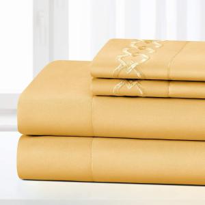Wholesale NO Filling Luxury Embroidery Pillowcases for Bedroom Extra Soft Brushed Microfiber Wrinkle Fade Free from china suppliers