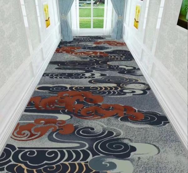 Coil Crystal Velvet Custom Commercial Floor Mat For Entrance Corridor Stairway