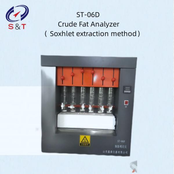 Quality Crude Fat Analyzer Feed Testing Instrument Soxhlet Extraction Method for sale