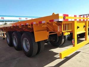 Wholesale 40 Foot Flat Bed Semi Trailer 2 Axle Semi Truck Flatbed Trailer from china suppliers