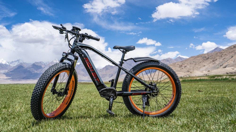Ebike 26 Inch Fat Tire Ebike Full Suspension Hidden Frame Battery Tyre 1000w 48v