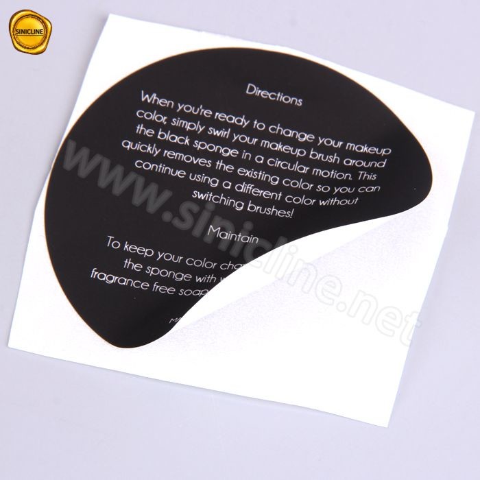 1.5in Black Glossy Sticker Paper For Packaging Cosmetics Beauty