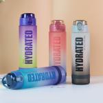 Bpa Free 1000ml 1 Litre Sipper Water Bottle With Straw For Adults Gradient Color