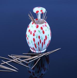 Wholesale Plastic Refillable Cherry Printed ABS Decorative Toothpick Holder from china suppliers