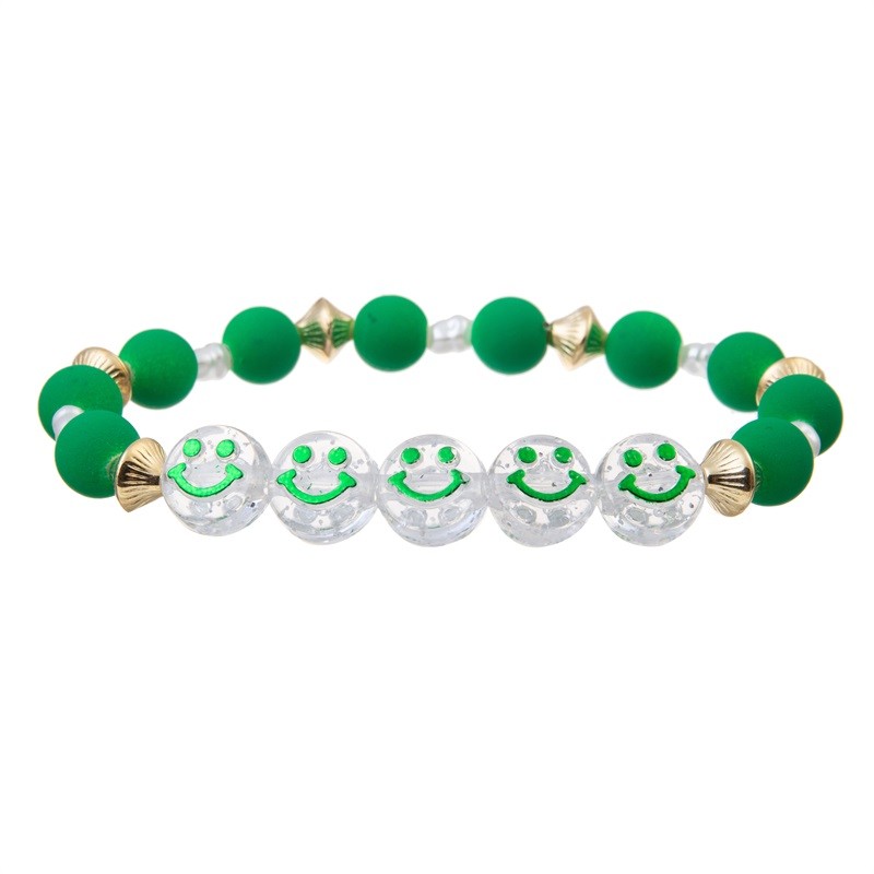 Green Beaded Mint Stretch Beaded Bracelet Ireland Inspired Gift