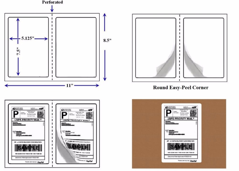 White 8.5 X 11cm Woodfree Blank Sticker Sheets , Plain Sticker Sheets