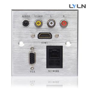 Wholesale Wall Mounted AV Wall Plate , Hdmi Vga Audio Faceplate For Training Room from china suppliers