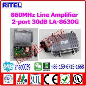 Wholesale 2-PORT OUTPUT 30dB gain CATV/MATV Line Amplifier LA-8630G from china suppliers