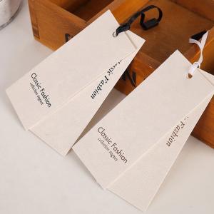 China Pantone CMYK Custom Jewelry Hang Tags , Copperplate Folded Hang Tag Recycled on sale