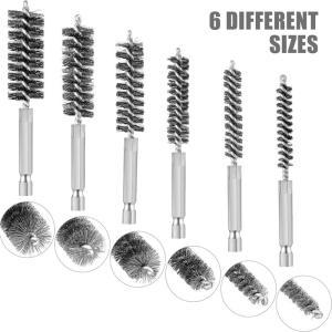 Wholesale Stainless Steel Wire Cleaning Hexagonal Rod Gun Brush 8/10/12/15/17/19mm from china suppliers