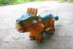 Customizable Ankylosaurus Dinosaur Battery Car For Children's Amusement Park