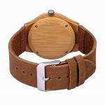 Wooden PC21S Quartz Movement Watch Genuine Leather Strap Design