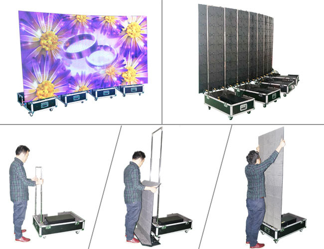 Dbstar Control Free Standing Portable LED Screen Outdoor Advertising Mobile Video Wall 23mm thickness