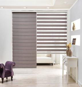 Wholesale Beige Zebra Blinds Fabric Open Vanes For Bathroom ISO9001 Approved from china suppliers
