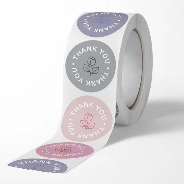 Bespoke Circle Label Sticker Packaging Custom Die Cut Vinyl Stickers Printing