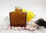 Amber Frosted Rectangle Glass Dropper Bottles 30ml For Essential Oil E Liquid