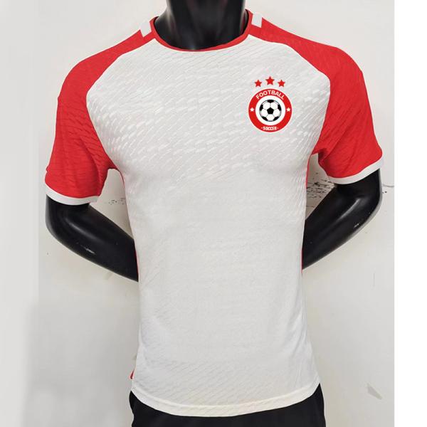 Twill / Plain Pattern Thai Quality Football Jersey Red And White Men'S Football