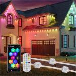 CE Certified IP67 Waterproof RGBIC Smart Eaves Light for Outdoor House Roofs