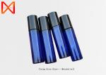 Blue Essential Oil Glass Bottle Reduce Fingerprint Residue Sealing With Steel