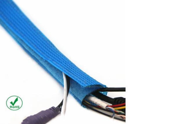 Wire Harness Management Velcro Braided Cable Wrap , Velcro Wire Cover Light