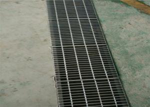 Wholesale Press Welded Steel Bar Grating , Outdoor Drain Stainless Steel Open Mesh Flooring from china suppliers