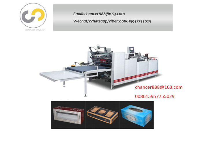 Automatic window pasting film patching cardboard and corrugated box making machine