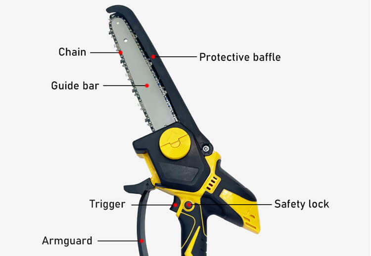 CE Certification New Energy Mini Chain Saw Battery 8-Inch Cordless Chainsaw Electric