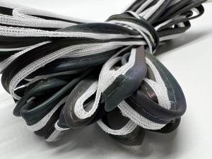 Wholesale Silver Polyester Reflective Piping Rolls Visibility Heat Activated Adhesive Washable Up To 50 Cycles from china suppliers